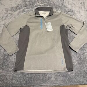 Snake Eyes Golf Pullover Mens Lg Gray  1/4 Zip Long Sleeve Performance Shirt NWT